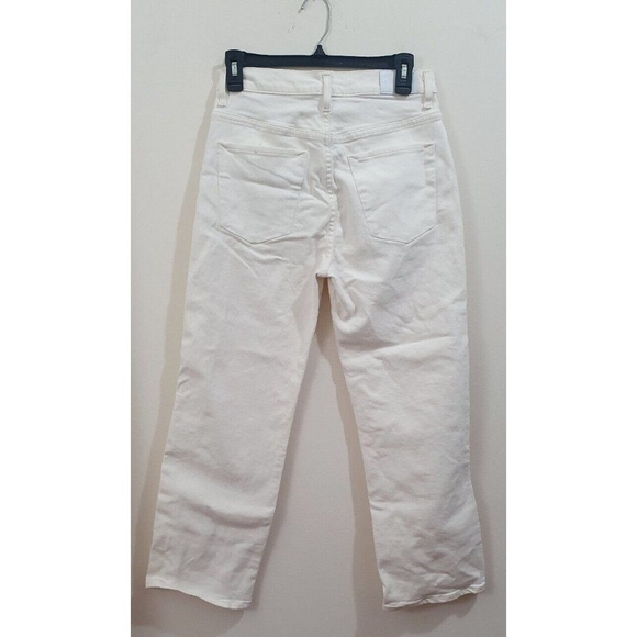 Goldsign Women's Cream Benefit High Rise Relaxed Straight Jeans Size 26 - Picture 8 of 16